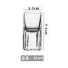 Vaso Transparente de Cristal Repujado en Forma de Bala, Vaso para Licores Grueso con Patrón de Piedra Preciosa, Chupito Doméstico de Alta Gama, Vaso para Brandy Wilder
