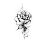 Pegatinas de Tatuaje Herbales de Rosa, Hermosas Pegatinas de Tatuaje Artificiales para Hombres y Mujeres para Brazos y Piernas, Impermeables, a Prueba de Sudor, de Larga Duración y Semipermanentes