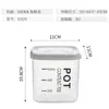 Caja Transparente Sellada de Plástico para Uso Doméstico Estilo Japonés para Conservar Frescura, Tarro para Almacenar Granos, Alimentos, Nueces, Almacenamiento Clasificado en Refrigerador