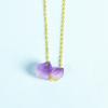 Colar Pingente de Ametista Natural do Brasil Atacado Pedra Bruta Amethyst Cluster Pingente Flor de Ametista Conforme