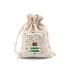 Bolsa de algodón con cordón para Navidad, venta al por mayor, para dulces, bocadillos, manzanas, regalo de Navidad