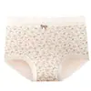 Pantaletas de verano para mujer de algodón puro con refuerzo de algodón, ajustadas a la cadera, ribete sexy de encaje floral, tiro medio, pierna corta, bragas de triángulo para mujer