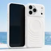 Adecuado para iPhone 18 Pro Max, funda de teléfono magnética con patrón de olas, funda protectora anti-caídas de cobertura total tipo piel Apple 17 16
