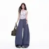 Pantalones Casuales de Pierna Ancha Color Naranja Infantil # Caqui con Diseño Estructurado para Mujer, Corte Holgado, Adelgazantes, Estilo Vintage, Versátiles, Modernos Pantalones Scimitar.