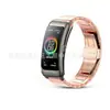 Pulsera de Acero Inoxidable de 16/18 mm Adecuada para la Pulsera Huawei B6, Correa de Repuesto de Acero Inoxidable con Eslabones de Bambú de una Sola Perla Huawei