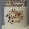 Decoración para Pastel de Cumpleaños Feliz Princesa Estilo Transfronterizo Acrílico Decoración de Pastel de Cumpleaños para Damas Reina