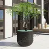 Macetas de Acero Inoxidable para Exteriores Personalizadas, Macetas de Jardinería, Macetas de Anillo Cóncavo y Convexo Corrugado, Jardineras, Cajas de Flores de Metal