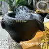 Adornos para Acuarios de Peces de Agua Circulante Mortero de Piedra Molino de Piedra Transferencia Bola de Cristal Paisajismo con Agua Tanque de Agua Oxigenación Filtración