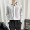 Camisa para Hombre de Manga Larga Verano Estilo Maduro Ligero para Hombre Estilo Coreano Moderno Negocios Casual Sin Planchado con Caída para Hombre