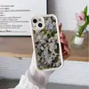 Capa de Celular de Silicone com Design de Flor Margarida e Mar Japonês e Coreano Mais Vendida para Apple 17 Pro iPhone 16 Capa Protetora Personalizada