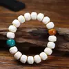 Pulsera Auténtica de Astas de Ciervo Talladas con el Mantra de Seis Palabras, Pulsera Original DIY de Pixiu, Tortuga de Montaña Turquesa con una Sola Cuenta para Hombres y Mujeres, Venta al por Mayor