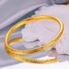 Pulsera de anillo simple con textura de flor de coche francés antiguo con diseño de nicho, diseño de arena dorada de Vietnam, pulsera Vimi de lujo con sentido ligero
