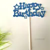 Cartão com Glitter é Como uma Estrela, Topper de Bolo de Feliz Aniversário, Decoração Criativa de Sobremesa, Personalizável