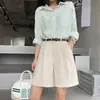 Shorts de Verano para Mujer, Nuevos, de Cintura Alta, Ajustados, Holgados, Pierna Ancha, Delgados, Casual, Moda, Pantalones de Cinco Puntos