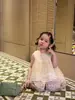 Novedades Verano 2026 Estilo Coreano Ropa Infantil Vestido sin Mangas con Adorno de Encaje para Niñas Vestido tipo Chaleco Abullonado para Bebé