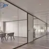 Divisória de Vidro para Escritório Parede de Vidro Temperado Acústica Toda em Aço à Prova de Fogo Panorâmica Vidro Único Alto Moderno Design Minimalista