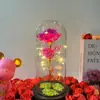Lámpara de Pantalla de Cristal Flor Eterna Rosa Día de San Valentín Chino Regalo 520 Adornos de Flores Artificiales Regalo para Madre para Novia