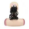 Acessórios de Cabelo Infantis com Laço e Rabo de Cavalo Cacheado, Peruca de Rabo de Cavalo Cacheado Curto para Meninas, Peruca de Rabo de Cavalo com Laço Infantil