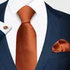 2026 Novo Modelo Formal Cor Sólida Conjunto de Gravata, Lenço de Bolso e Abotoaduras Masculino Grande Quantidade em Estoque