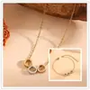 Collar Pulsera de Acero de Titanio Corazón Estrella Transfronterizo, Pulsera de Acero Inoxidable de Lujo Ligero Moda Corazón Estrella Tricolor para Mujer