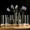 Vaso de vidro transparente arranjo de flores nutritivo de água Ma Zui madeira hidropônica rico bambu tubo reto sala de estar ornamentos ins-style high-end