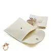 Bolsita para Dedo Doble Cara Bolsa con Broche Bolsa de Franela Doble Cara Seiko para Joyería Bolsa con Hebilla Delicada Bolsa de Terciopelo para Anillos y Collares