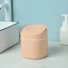 Papelera de Escritorio con Tapa Linda Mini Creativa Hogar Oficina Escritorio Mesita de Noche Dormitorio Sala de Estar Basura Basura Artículos Varios