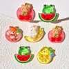 Lindos accesorios de resina translúcida de animales y frutas de dibujos animados para pinzas para el cabello DIY, accesorios para el cabello, fundas de teléfono con pegamento de crema e imanes para refrigerador