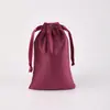 Bolsas de terciopelo con cordón en stock al por mayor, Bolsas de terciopelo con cordón para empaque de joyería, Bolsas de terciopelo de almacenamiento a prueba de polvo para accesorios