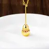 Corrente Luxuosa Vietnamita de Ouro de Areia para Clavícula, Design Versátil, Colar de Cabacinha Cravejado com Diamantes, Estilo Simples, Joia Duradoura