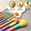 Set de 10 brochas de maquillaje Rainbow color brocha de maquillaje 10 set brocha suelta brocha para sombra de ojos juego completo de herramientas de maquillaje