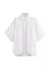Venta al por mayor transfronteriza Verano 2024 Nuevo Ropa europea y americana Moda callejera Casual Holgada Camisa de manga corta con solapa y botones