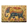 Tapete Drenante de Terra de Diatomáceas com Padrão de Elefante do Sudeste Asiático para Bancadas de Cozinha Doméstica, Sem Lavagem, Secagem Rápida, Isolante Térmico, Jogo Americano, Tapete de Controle de Água