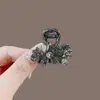 Presilha de Cabelo Borboleta de Cristal Preto de Alta Qualidade, Tamanho Médio, para Cabelo Semi-Preso na Nuca, Elegante Presilha de Tubarão, Mini Presilha