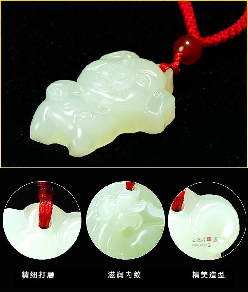 智贝详情图_1和田玉阿富汗玉萌宠12生肖吊坠男女本命佛玉石吊