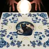 Mantel de Tarot Tela Esterilla Tarjeta de Tarot Fase Lunar Sol Árbol de la Vida Mantel de Terciopelo