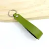 Chaveiro de PU de cor sólida transfronteiriço, cordão de mão de couro de cor doce criativo, chaveiro de carro simples para homens, atacado