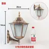 Lámpara de Pared Solar de Vidrio Diamante para Exteriores Estilo Chino Nuevo para Patio de Villa Pasillo Balcón Lámpara de Pared Impermeable Super Brillante Luz para Jardín