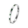 Pulsera de Acero de Titanio Diamante Cuadrado Zirconia Pulsera Niñas Moda de Alto Sentido Lujo Ligero Europeo y Americano No se Cae Pulsera de 18k Joyería