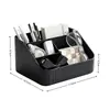 Caixa de Armazenamento de Mesa Estilo Creme Prateleira de Toucador Compartimentada Batom Mesa Papelaria Pincel de Maquiagem Acessórios de Cabelo Porta-Canetas