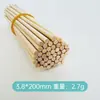 Palo de madera de cabeza plana, palo redondo de madera de abedul maciza, palo de madera natural para raspar crayones, palo de madera para pintura DIY infantil, palo redondo de madera