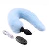 Controle remoto sem fio raposa cauda vibração anal plugue fundo tribunal flertando anal silicone dispositivo de masturbação sexo adulto suprimentos