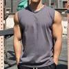 Muscle Fitness Brothers Verão Novo Colete de Ombro Largo Top Masculino Corrida Casual Esportes Rasgado Sem Mangas Algodão
