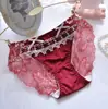 Calcinha Feminina Sexy Princesa Estudante Renda Bordada Cor Sólida Transparente Respirável Estilo Japonês Triângulo Fofo