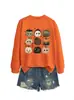 Amazon Wish comércio exterior transfronteiriço estação europeia moda e único feminino nove abóbora de Halloween outono e inverno moletons