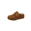 Estilo Retro Sola Grossa Fogos de Artifício Birkenstock Sapatos Femininos 2026 Novo Outono Roupa Externa Sandálias Pantufas para Gestantes Sapatos Individuais Bico Fechado Meia Pantufa