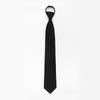 Estilo universitario de corbata negra estudiantes masculinos y femeninos 8CM cremallera perezosa sin perforaciones corbata de camisa decoración femenina ins Japonés JK
