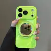 Cristal tipo Hielo Adecuado para iPhone 17 Pro Max Funda Anticaídas para Teléfono con Espejo Giratorio y Soporte Magnético para Serie Apple 16