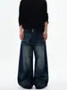 Jeans Lavados Americanos para Hombre Primavera y Otoño 2025 Nueva Marca de Moda High Street Sueltos Atractivos Rectos Pierna Ancha Pantalones Largos