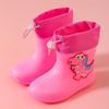 Botas de Lluvia Impermeables Personalizadas para Niños Caricaturas Niños y Niñas Zapatos Impermeables para Bebé Cubrezapatos Botas de Lluvia de Cintura Antideslizantes para Niños Medianos y Grandes